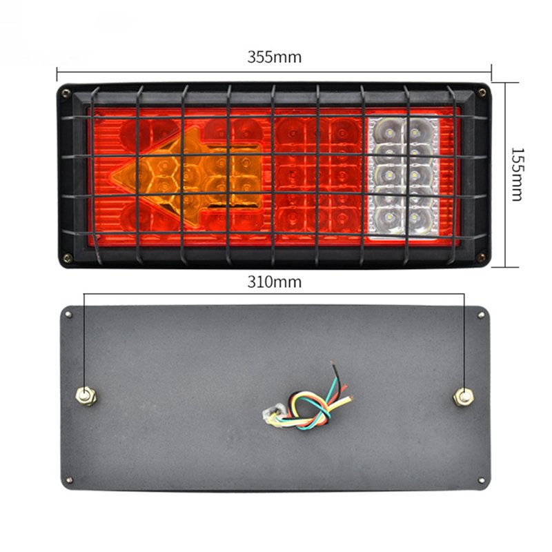 Automotive Accessories Additional Lighting 24vled Safety Driving Signal Warning Light Yellow And Red White Truck Tail Lights