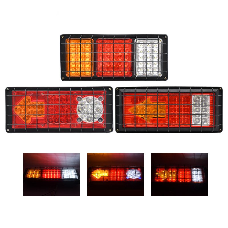 Automotive Accessories Additional Lighting 24vled Safety Driving Signal Warning Light Yellow And Red White Truck Tail Lights