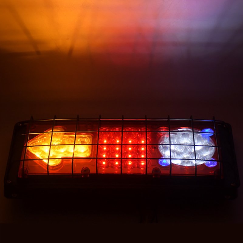 Automotive Accessories Additional Lighting 24vled Safety Driving Signal Warning Light Yellow And Red White Truck Tail Lights