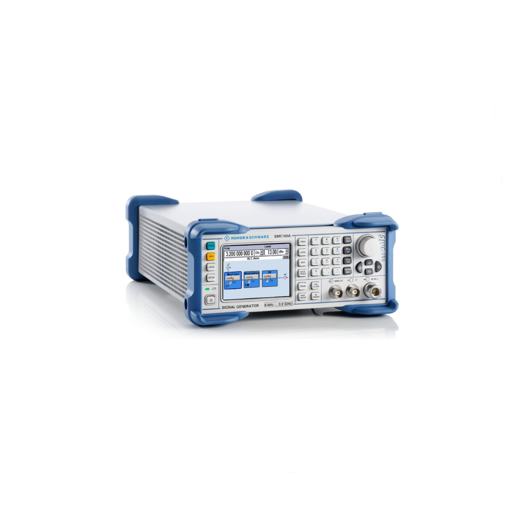R & S SMC100A signal generator Frequencies range from 9 kHz to 1.1 GHz or 3.2 GHz