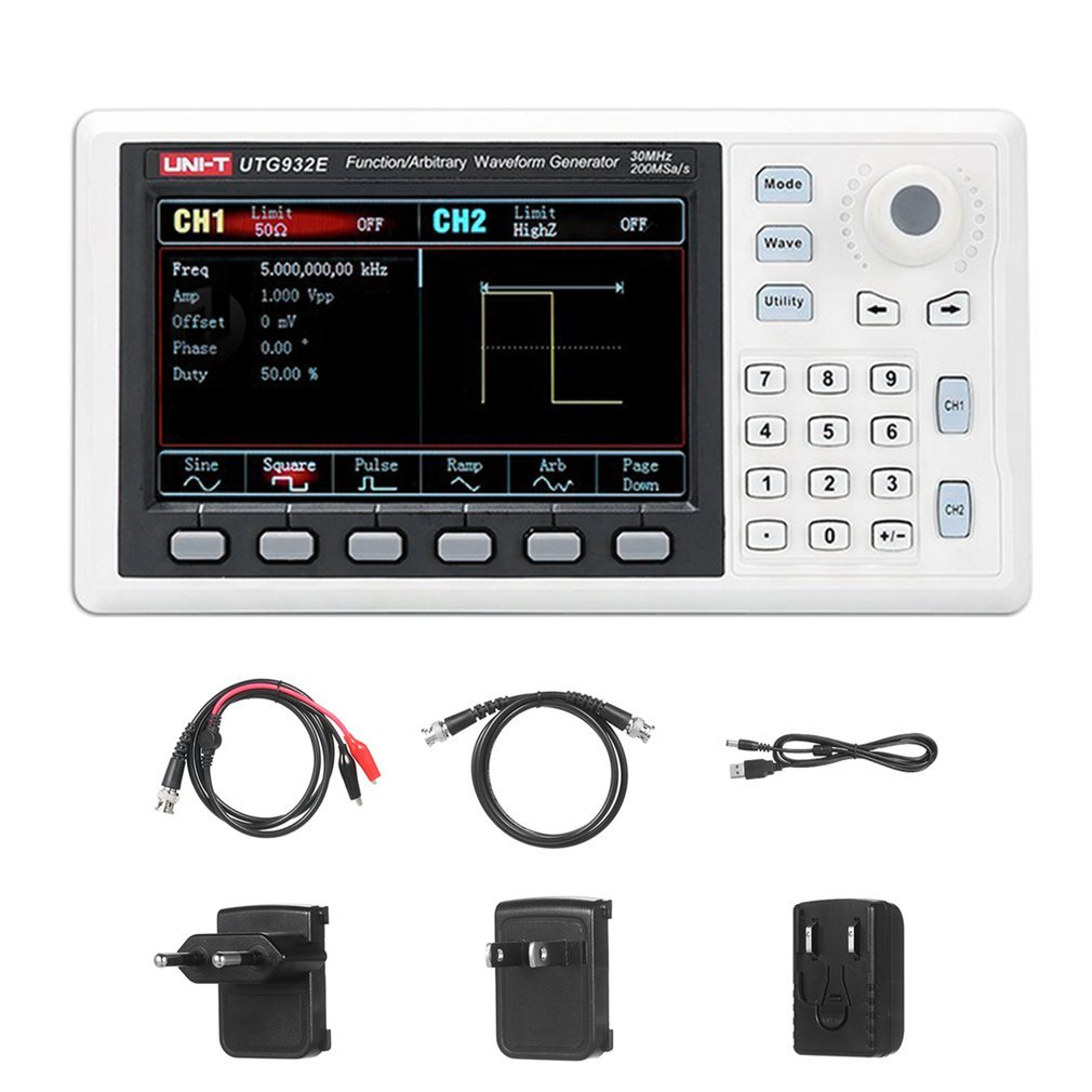 UNI-T UTG932E Function/Arbitrary Waveform Generator Dual Channel 200MS/s 14bits Frequency Meter 30Mhz 60Mhz