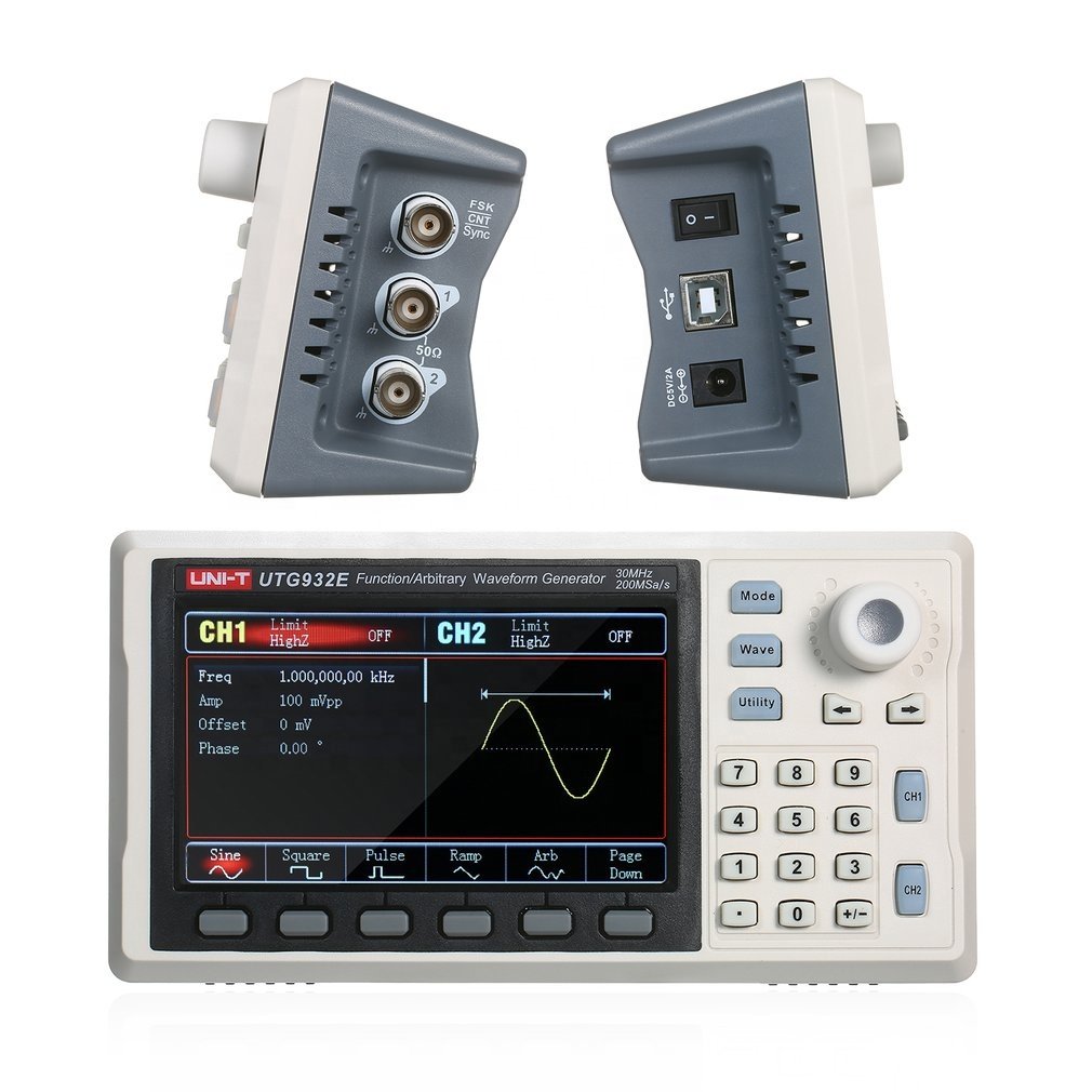 UNI-T UTG932E Function/Arbitrary Waveform Generator Dual Channel 200MS/s 14bits Frequency Meter 30Mhz 60Mhz