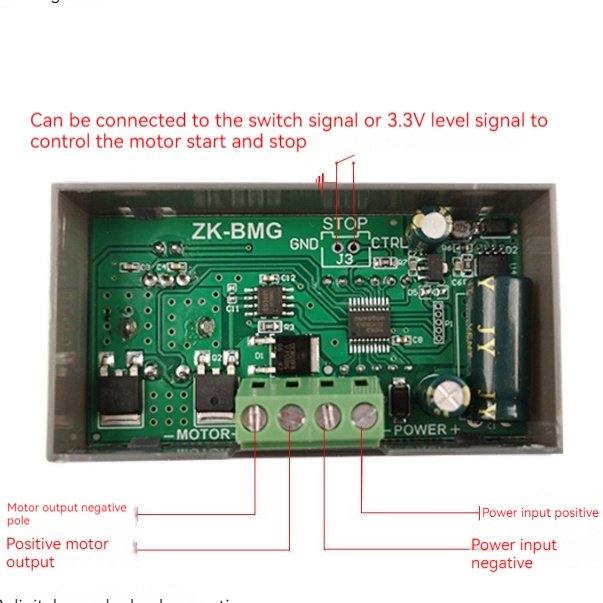 PWM DC motor speed controller encoder dimming speed regulation 9-60V/12A/500W motor fan controller