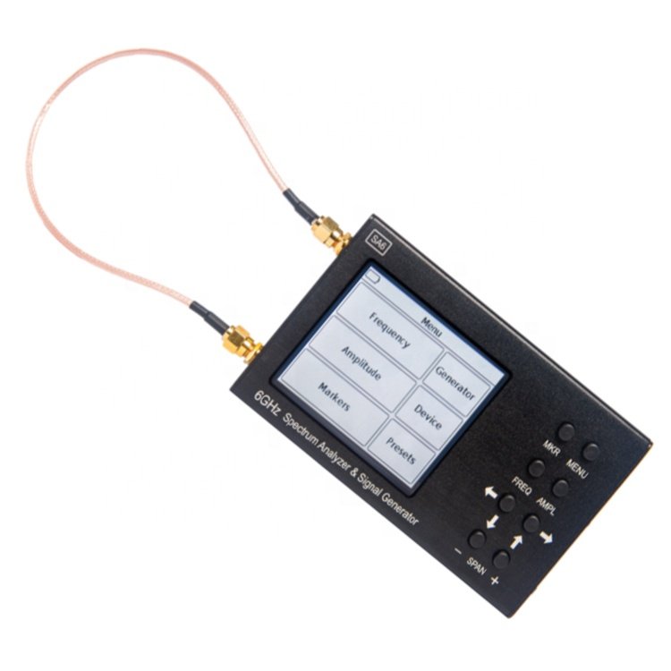 Mini Handheld Spectrum Analyzer 35MHz-4400MHz 3.2" LCD + RF Signal Generator Signal Source Sa6 spectrum analyzer