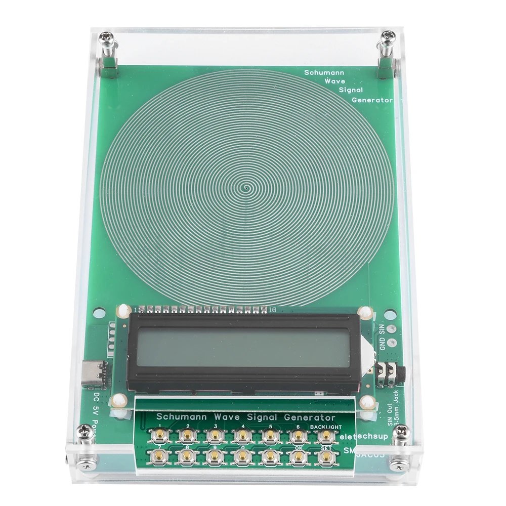 7.83Hz Schumann Wave Generator Pure Sine Frequency Adjustable Signal Generator 0.01Hz~100000Hz Pure Sine Wave