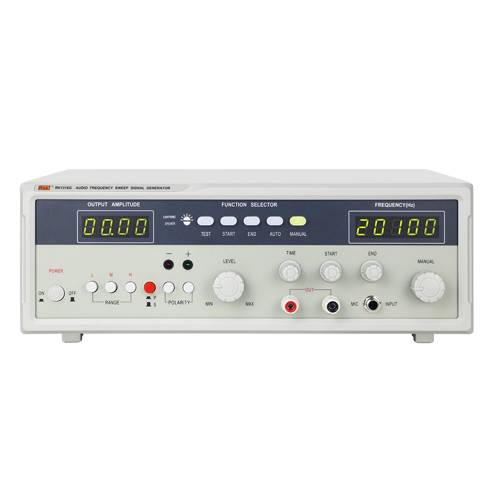 REK RK1316G 0.1Vrms--28.5Vrms Audio Signal Generator 100W Sweep Generator for Speakers and headphones with measurable polarity
