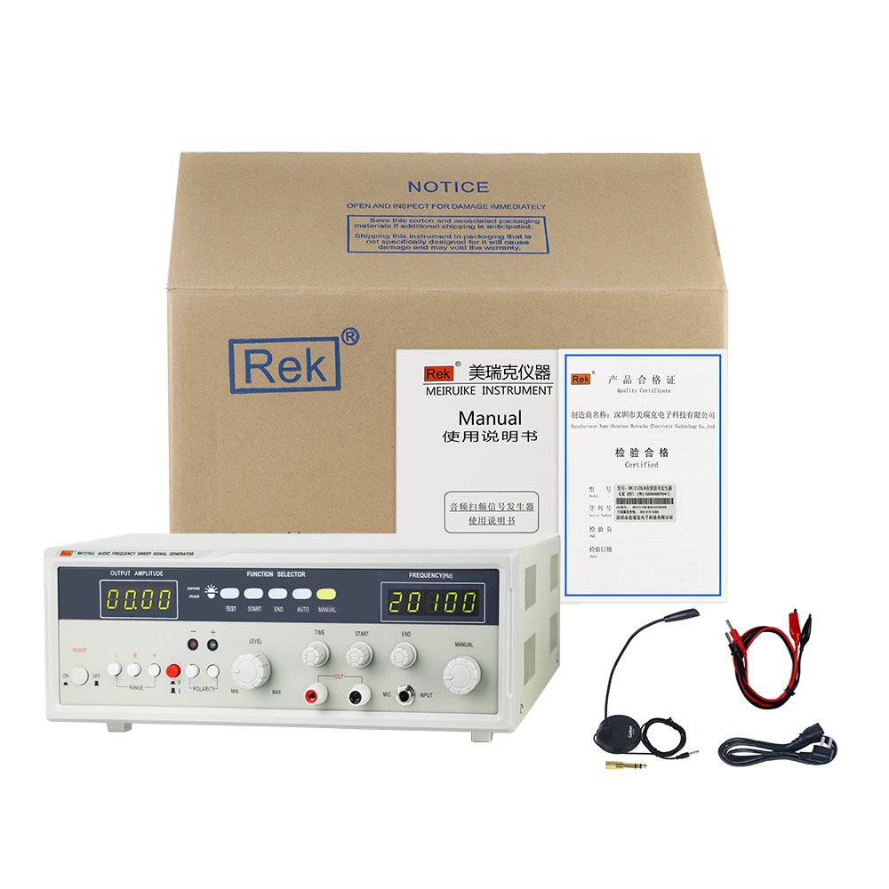REK RK1316G 0.1Vrms--28.5Vrms Audio Signal Generator 100W Sweep Generator for Speakers and headphones with measurable polarity
