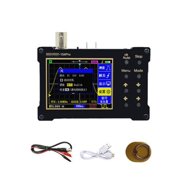 DSO154Pro 2.4-inch Screen Digital Oscilloscope 18MHz Analog Bandwidth Support Signal Generator