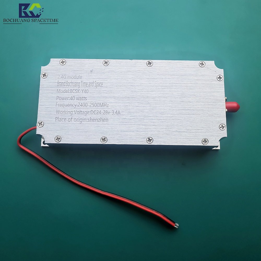 2.4G RF module wireless data transmitter and receiver with a maximum power output of 10-100W can be used for drone isolation