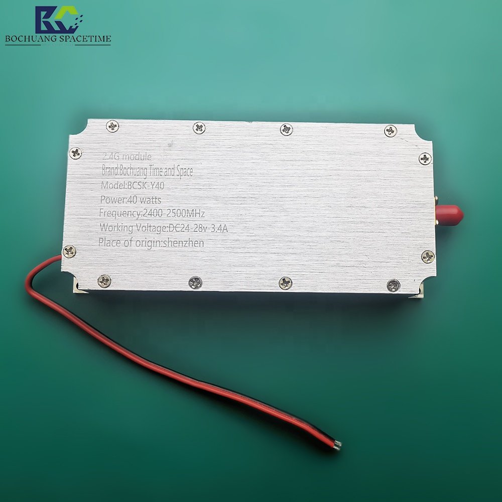 2.4G RF module wireless data transmitter and receiver with a maximum power output of 10-100W can be used for drone isolation