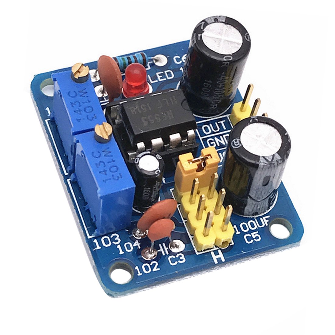 NE555 Pulse Generator Pulse Starter Duty Cycle and Frequency Adjustable Module DIY Kit Oscillator Square Wave Signal Generator