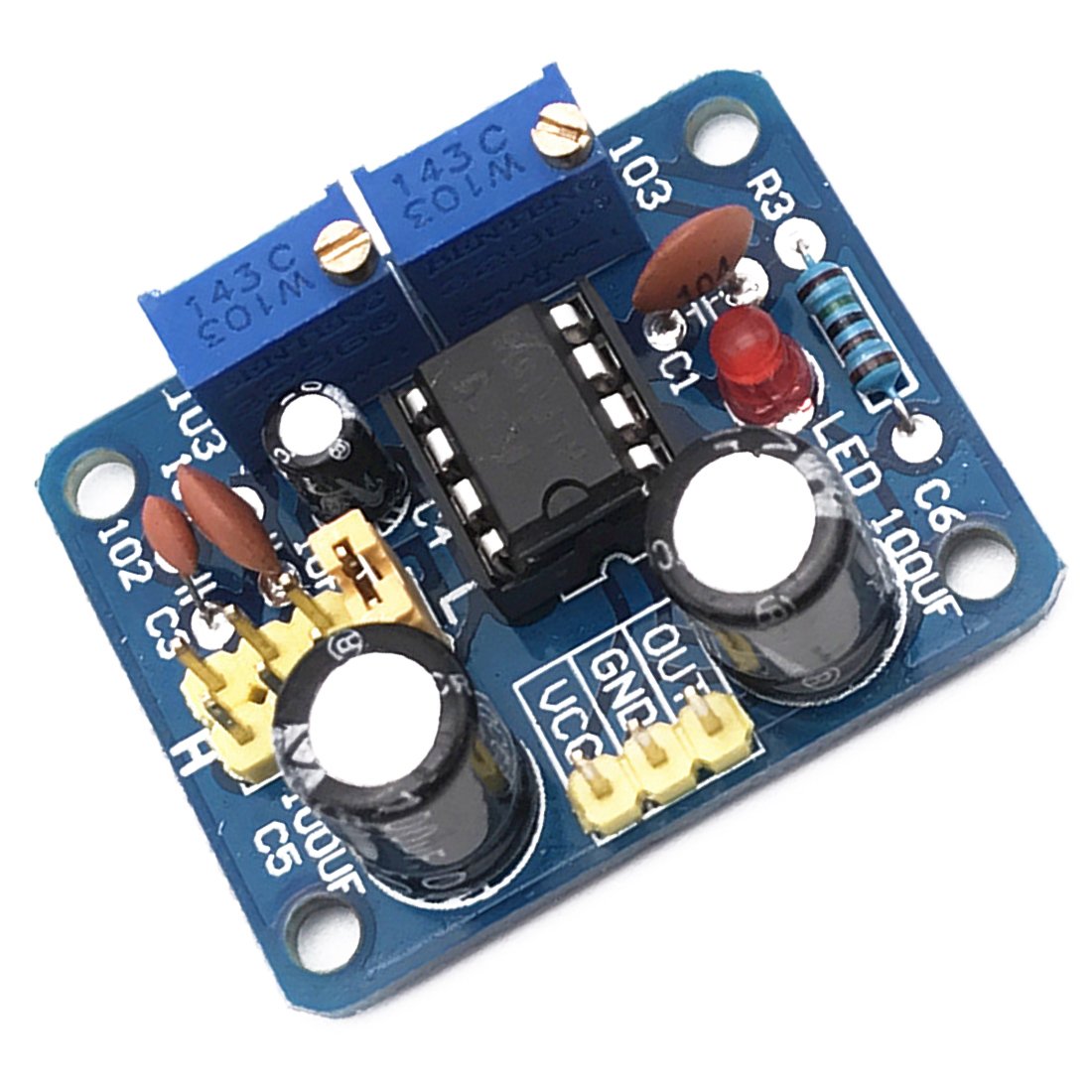 NE555 Pulse Generator Pulse Starter Duty Cycle and Frequency Adjustable Module DIY Kit Oscillator Square Wave Signal Generator
