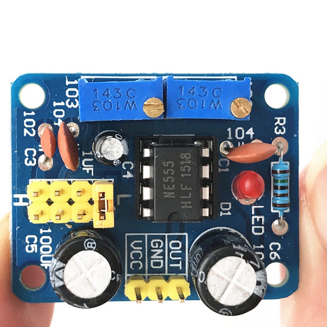 NE555 Pulse Generator Pulse Starter Duty Cycle and Frequency Adjustable Module DIY Kit Oscillator Square Wave Signal Generator