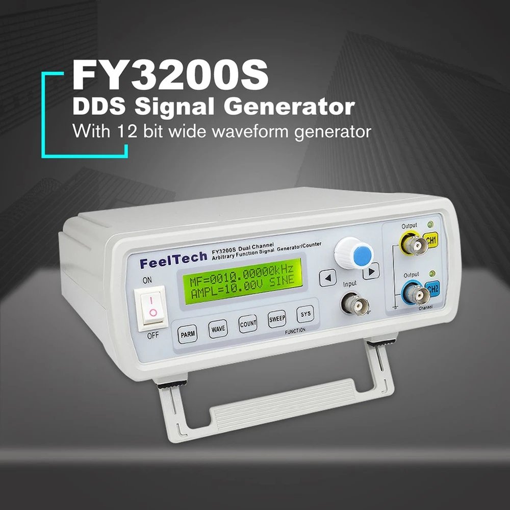 FY3200S 6/12/20/24/25MHz Digital DDS Dual-channel Function Signal Source Generator Arbitrary Waveform/Pulse Frequency Meter