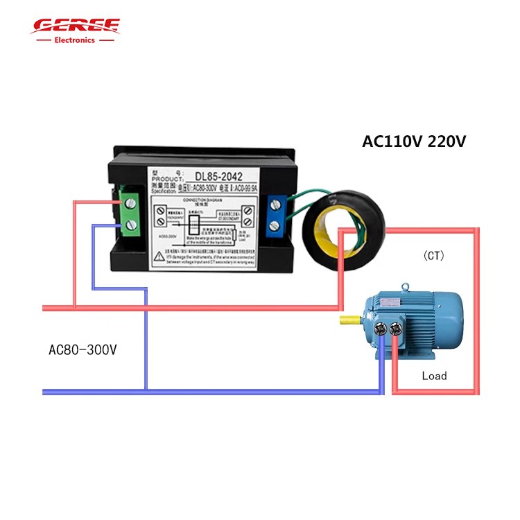 AC 220V/380V Voltage and Current Signal Generator 100A Digital Voltmeter Ampere Meter for 3 Digit LED Display DL85-2041 2042