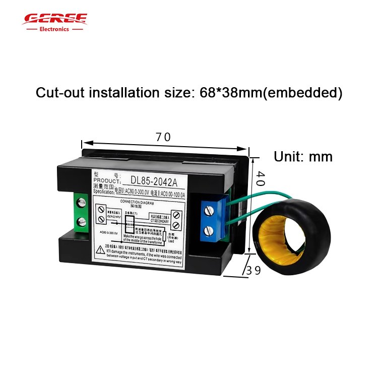 AC 220V/380V Voltage and Current Signal Generator 100A Digital Voltmeter Ampere Meter for 3 Digit LED Display DL85-2041 2042