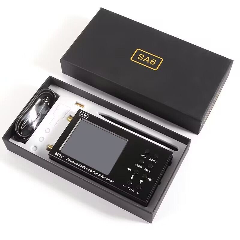 SA6 35-6200MHz 3.2" Lcd Display 6GHz Portable Digital RF Spectrum Analyzer with Signal Generator