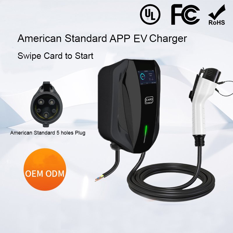 AC American standard type 1 ZR-USO10-5 car charger AC240V 40A 9.6KW navy blue black white shells available charging pile