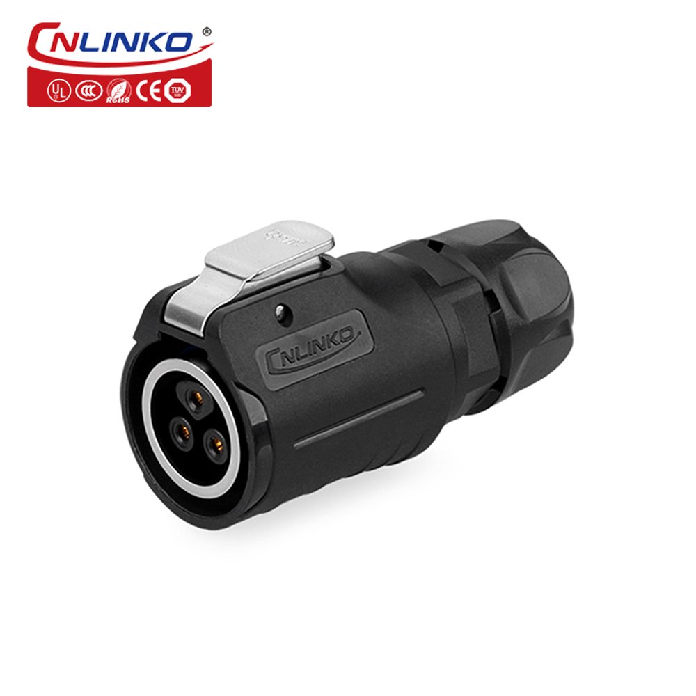 CNLINKO LP16 power function signal generator male female series waterproof 3 pin aviation industrial power connector 10A 400V
