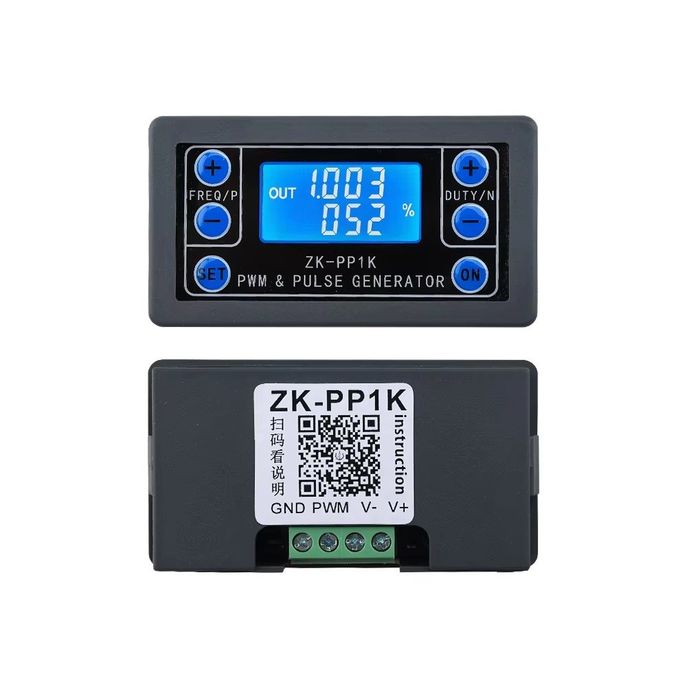 ZK-PP1K Dual Mode LCD PWM Signal Generator 1-Channel 1Hz-150KHz PWM Pulse Frequency Duty Cycle Adjustable Square Wave Generator