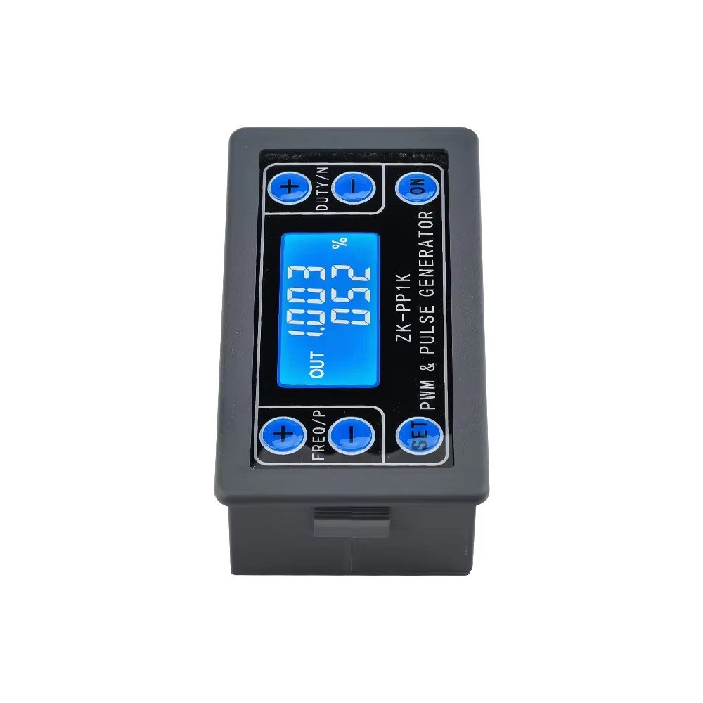 ZK-PP1K Dual Mode LCD PWM Signal Generator 1-Channel 1Hz-150KHz PWM Pulse Frequency Duty Cycle Adjustable Square Wave Generator