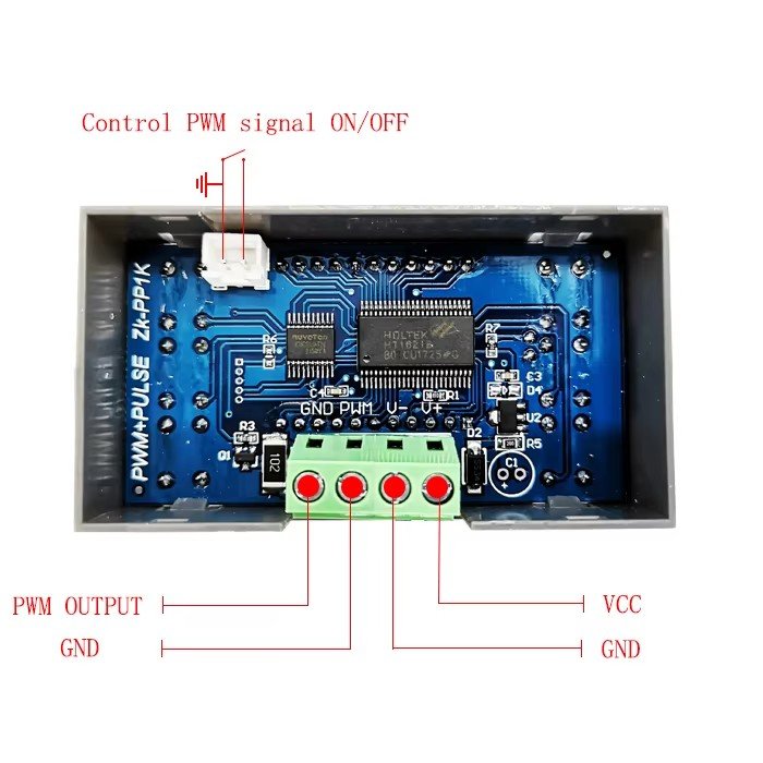 ZK-PP1K Dual Mode LCD PWM Signal Generator 1-Channel 1Hz-150KHz PWM Pulse Frequency Duty Cycle Adjustable Square Wave Generator