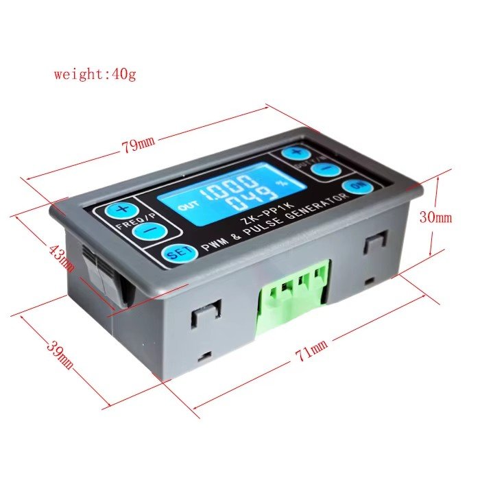 ZK-PP1K Dual Mode LCD PWM Signal Generator 1-Channel 1Hz-150KHz PWM Pulse Frequency Duty Cycle Adjustable Square Wave Generator
