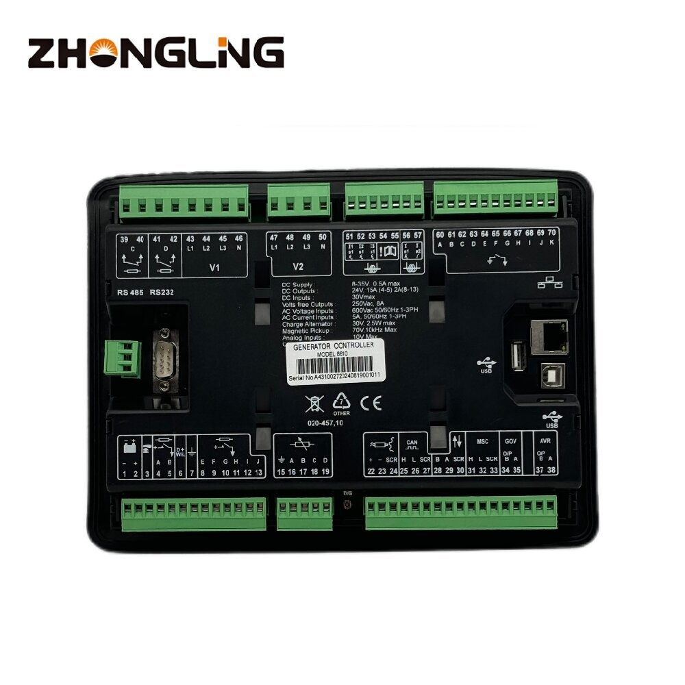 Auto Start Diesel Engine Smartgen Genset Dse8610 Controller Generator Control Module Deep Sea Dse 8610