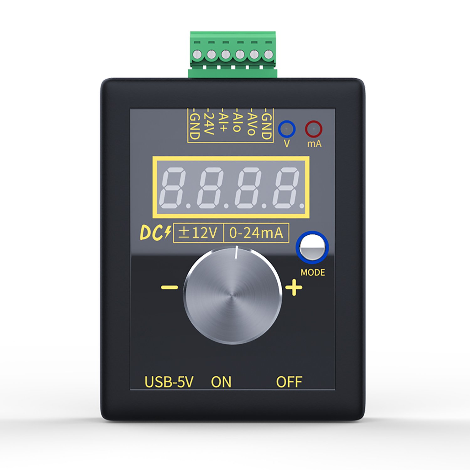 FNIRSI SG-002 Analog 0-5V Signal Generator with Rechargeable Battery Pocket Adjustable Voltage Current Simulator Calibrator