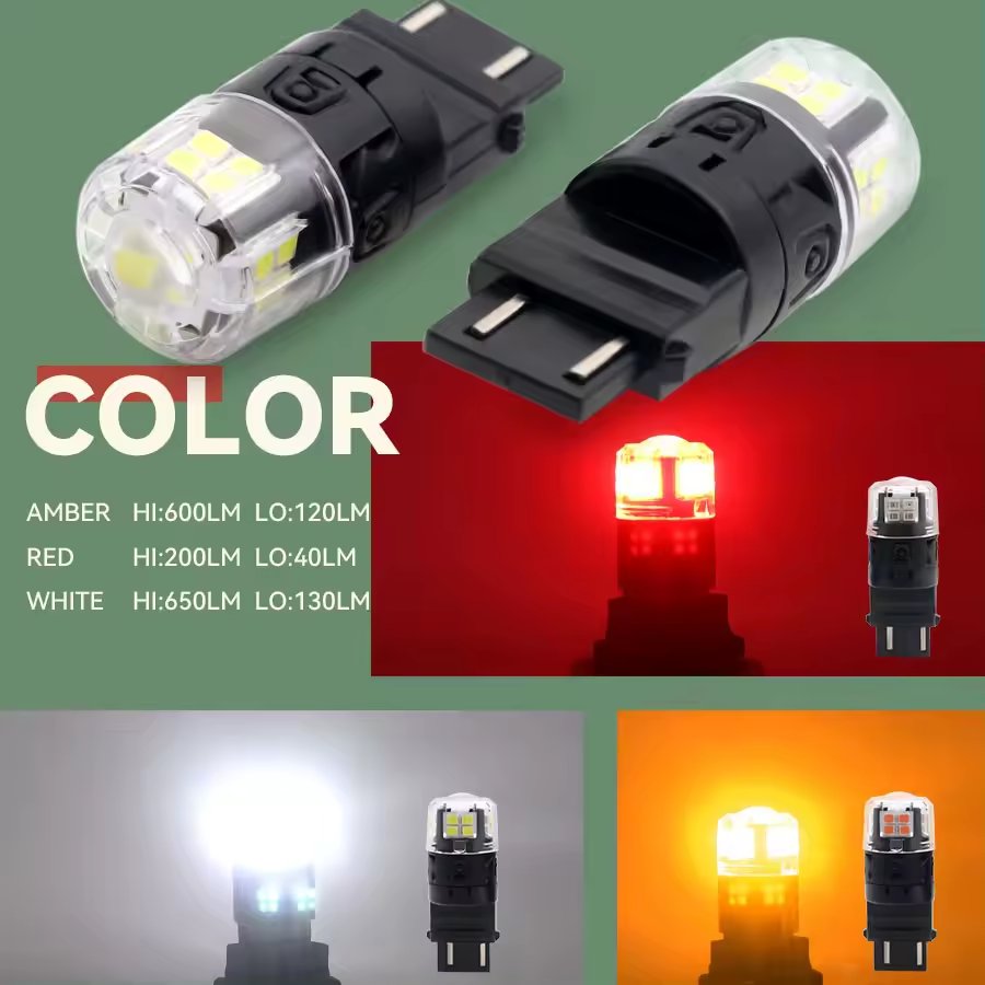360 Degree Lighting 12V Car LED Bulb T25 S25 W21W 3157 7443 LED Lamp for Tail Light High Performance Car Parts