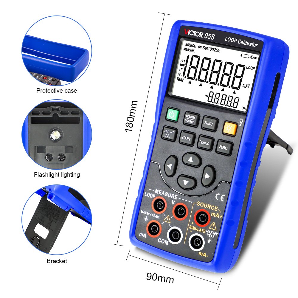 VICTOR 05S signal generator high precision Voltage Current Simulation transmitter handheld automatic Loop Calibrator