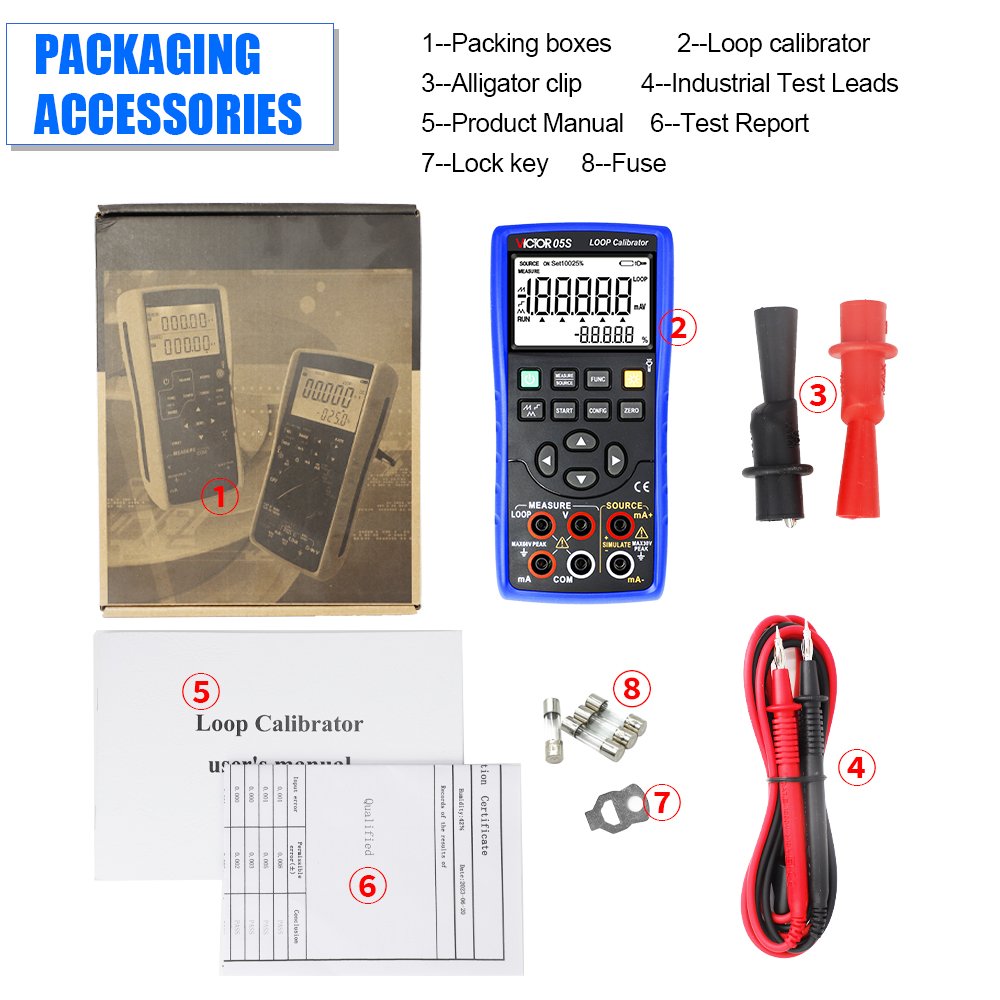 VICTOR 05S signal generator high precision Voltage Current Simulation transmitter handheld automatic Loop Calibrator