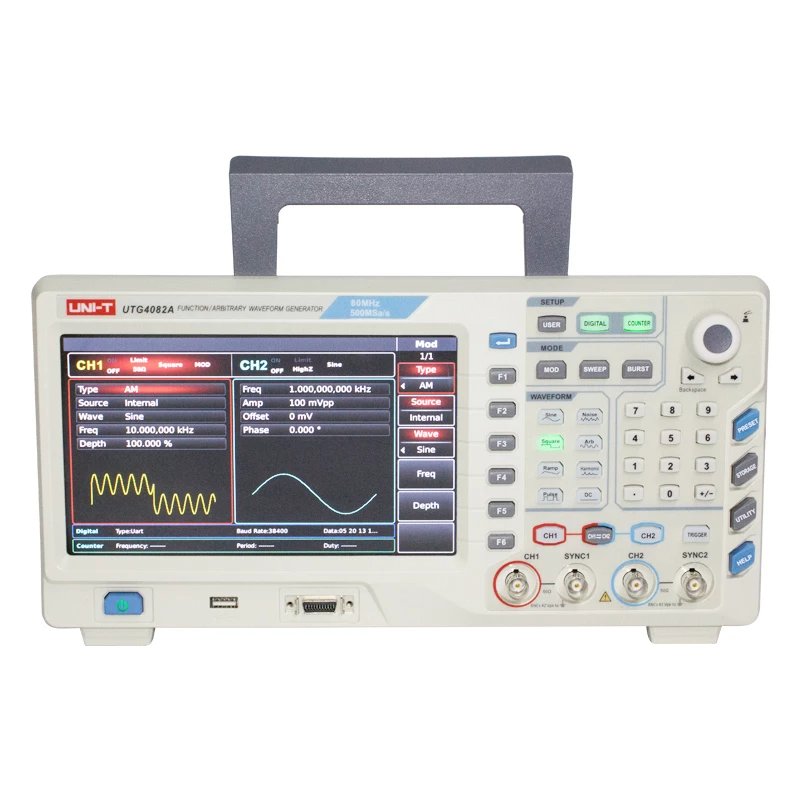 UNI-T UTG4082A Digital Modulation Signal Generator 80mhz Arbitrary Waveform Function Signal Generator Dual-Channel Pulse Wave