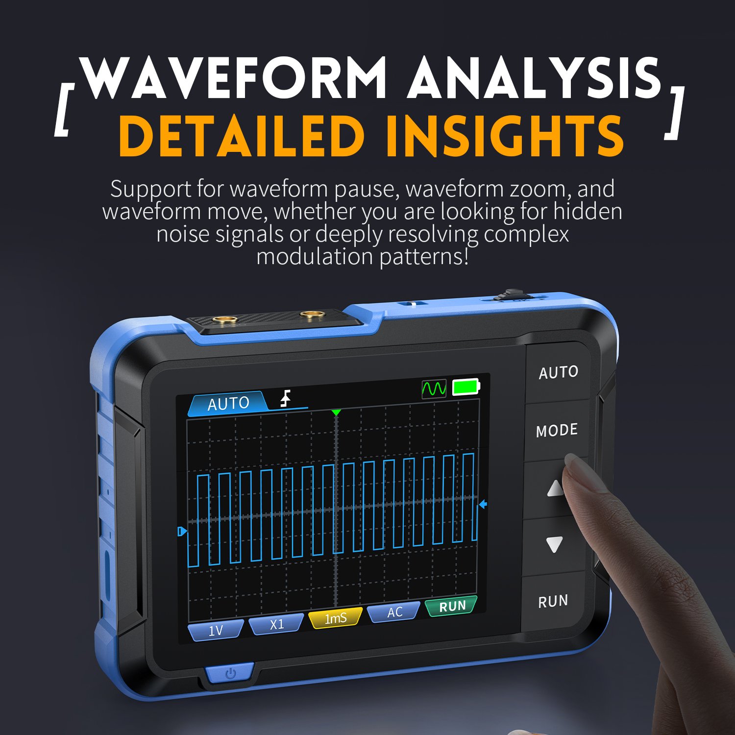 FNIRSI DSO153 Digital Portable Oscilloscope Signal Generator 2in1 1MHz Bandwidth 5MSa/s Sampling Rate Electronics Repair Tools
