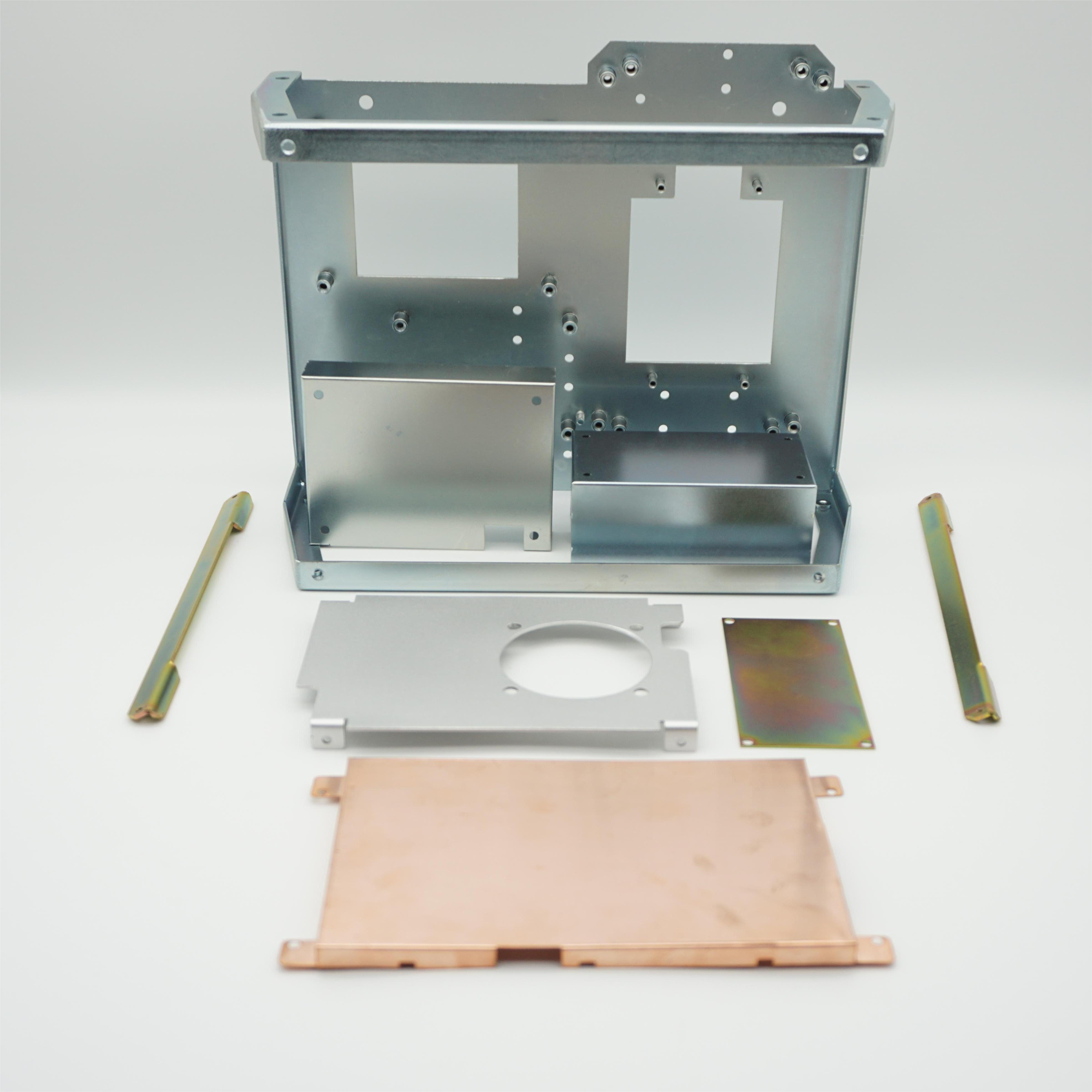 Laser cutting bending aluminum stainless sheet metal fabrication parts with powder coating painting anodizing galvanization