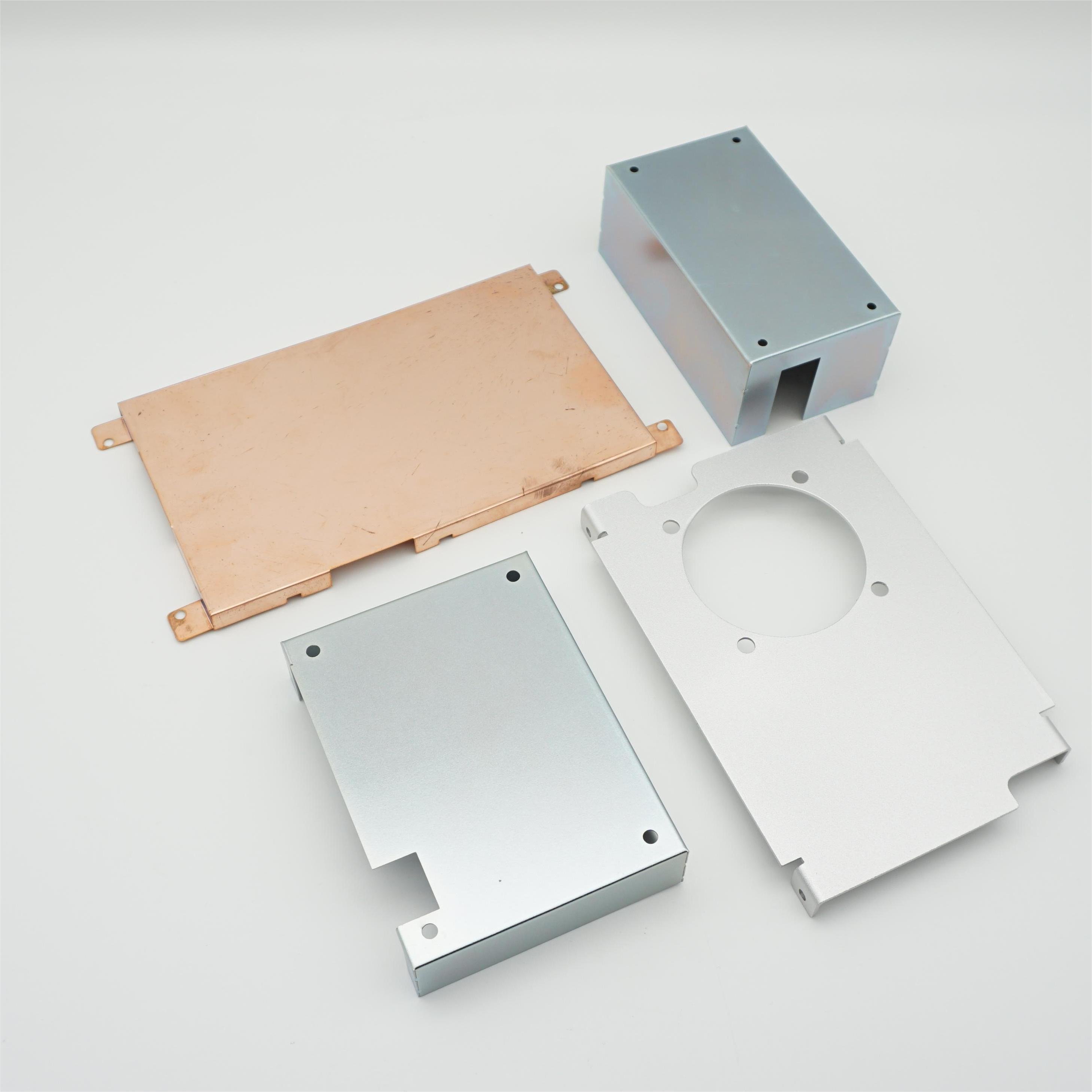 Laser cutting bending aluminum stainless sheet metal fabrication parts with powder coating painting anodizing galvanization