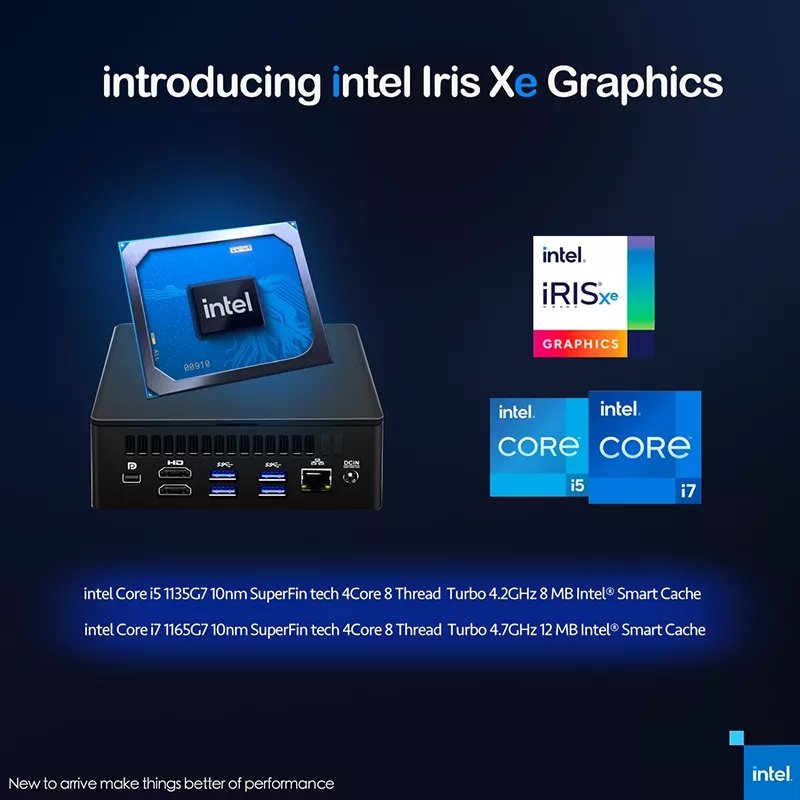 Gaming mini PC 1135G7 1165G7 11TH generation max 64GB WIFI 2.4G/5G/6G SSD HDD mini computadora