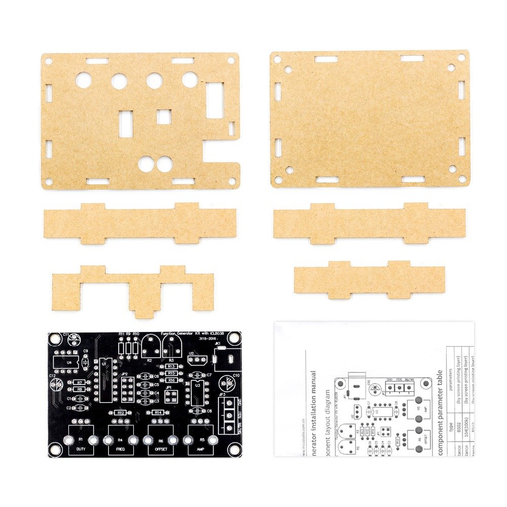 Hot ICL8038 High Precision Adjustable Signal Generator DIY Kit Sinusoidal Triple-Cornered Square Sawtooth Output 5Hz-400Khz