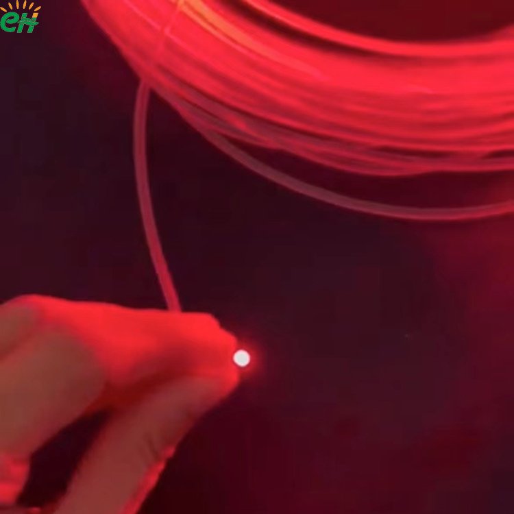 Manufacture price 2.5mm SOFT pmma end glow optic fiber cable for equipment lighting