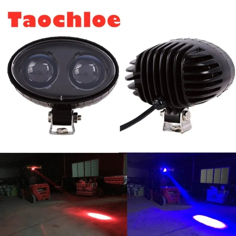 Forklift Lamp LED light Spot Blue RED Warning Warehouse Safety Working Light Zone Signal Light 12-80V DC 20W