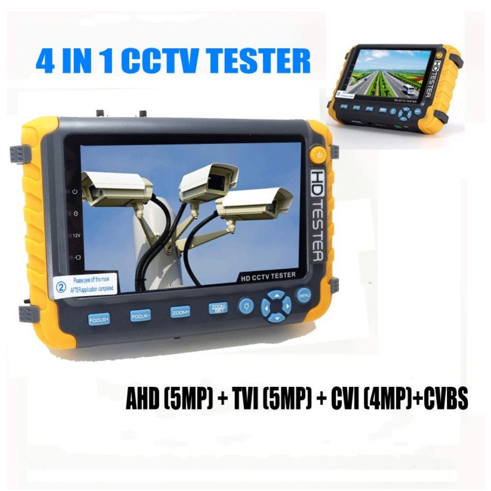 IV8W 5 inch TFT LCD HD 5MP TVI AHD CVI CVBS Analog Security CCTV Camera Tester Monitor 4 in 1 CCTV Tester VGA compatible