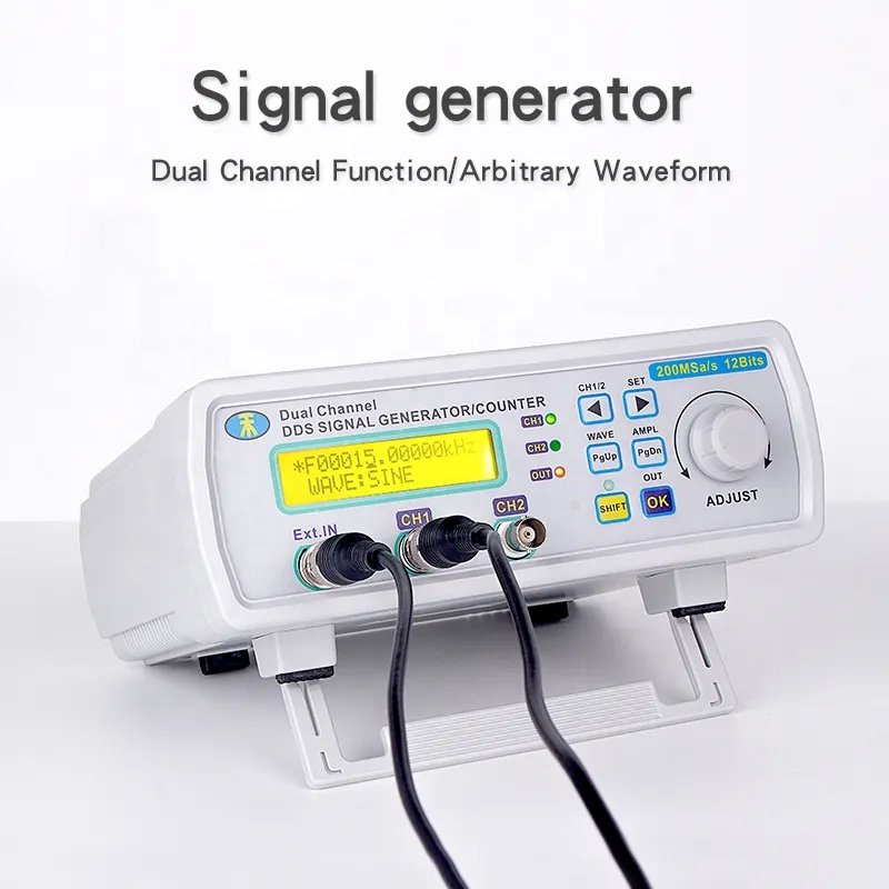 MHS-5200A Dual Channel Full CNC Arbitrary Wave Function Signal Generator DDS Signal Source Frequency Meter