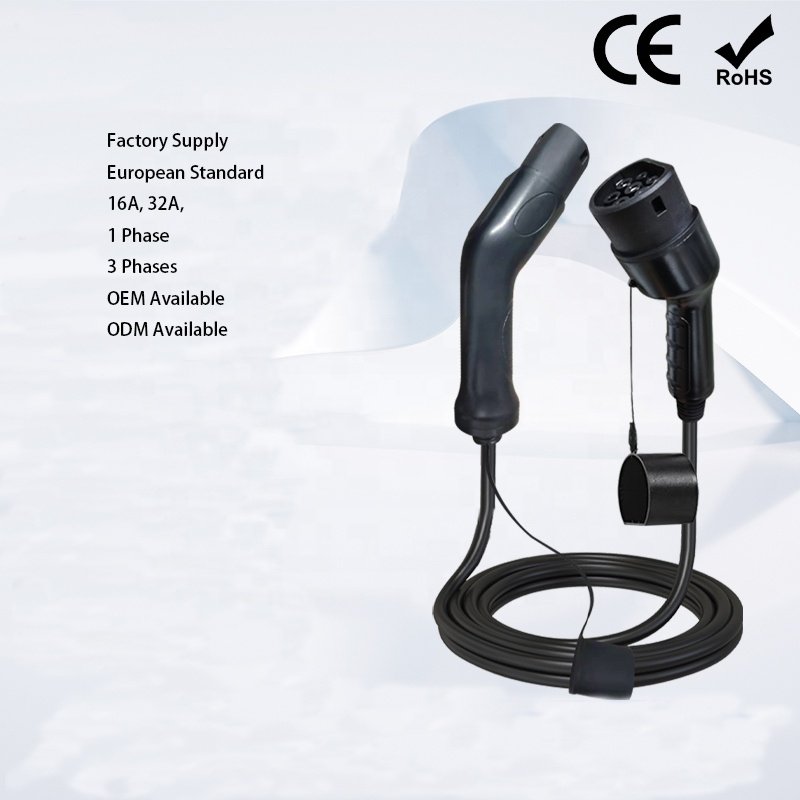 High quality ZR-EUO11-4 cable 5m length EV Charger type 2 AC380V 11KW 16A waterproof electric car Charging