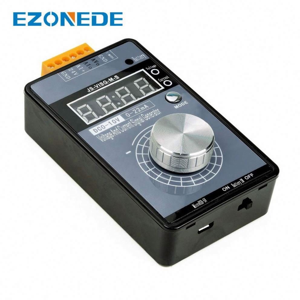 Portable 0-5V 0-10V 4-20mA Generator with LED Display High Precision Adjustable DC Current Voltage Signal Generator No Battery