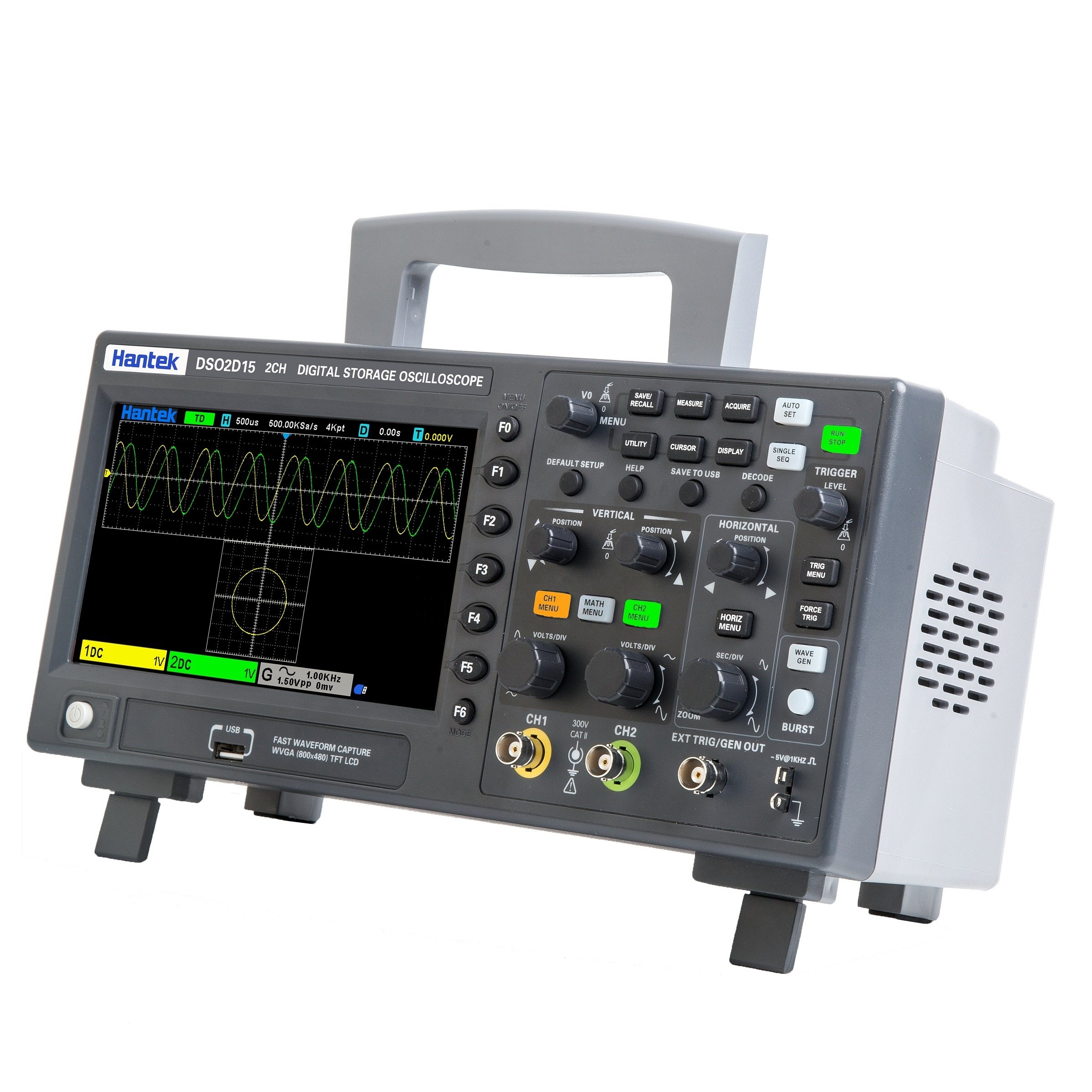 Hantek Dso2c10 2 Channel 100mhz 1gsa/s Digital Storage Oscilloscope Without Awg Signal Generator