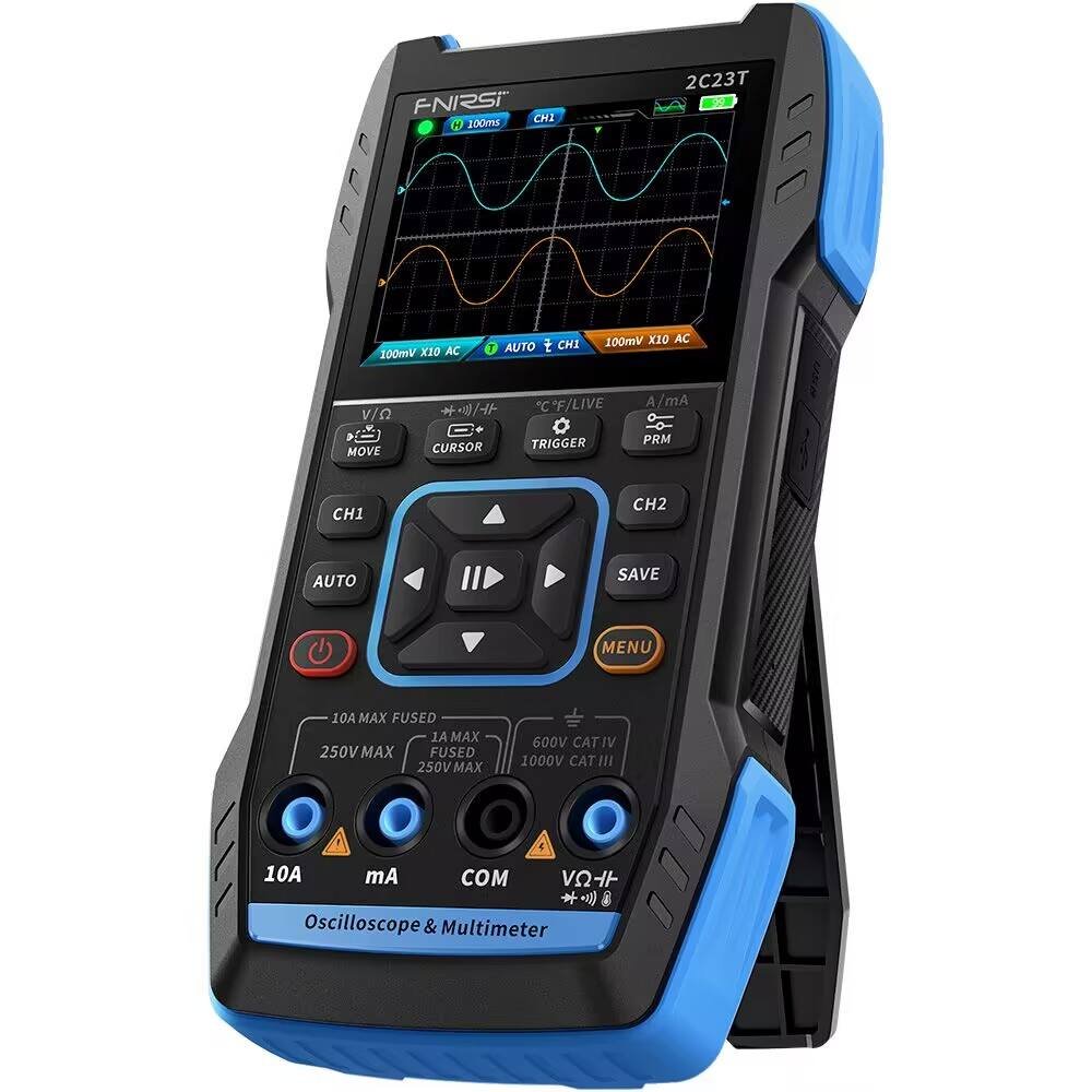Fnirsi 2C23T Dual Channel 3In1 High Profile Multimeter Waveform Generator 15MHZ*2 50MS/s Multimeter Digital Oscilloscope
