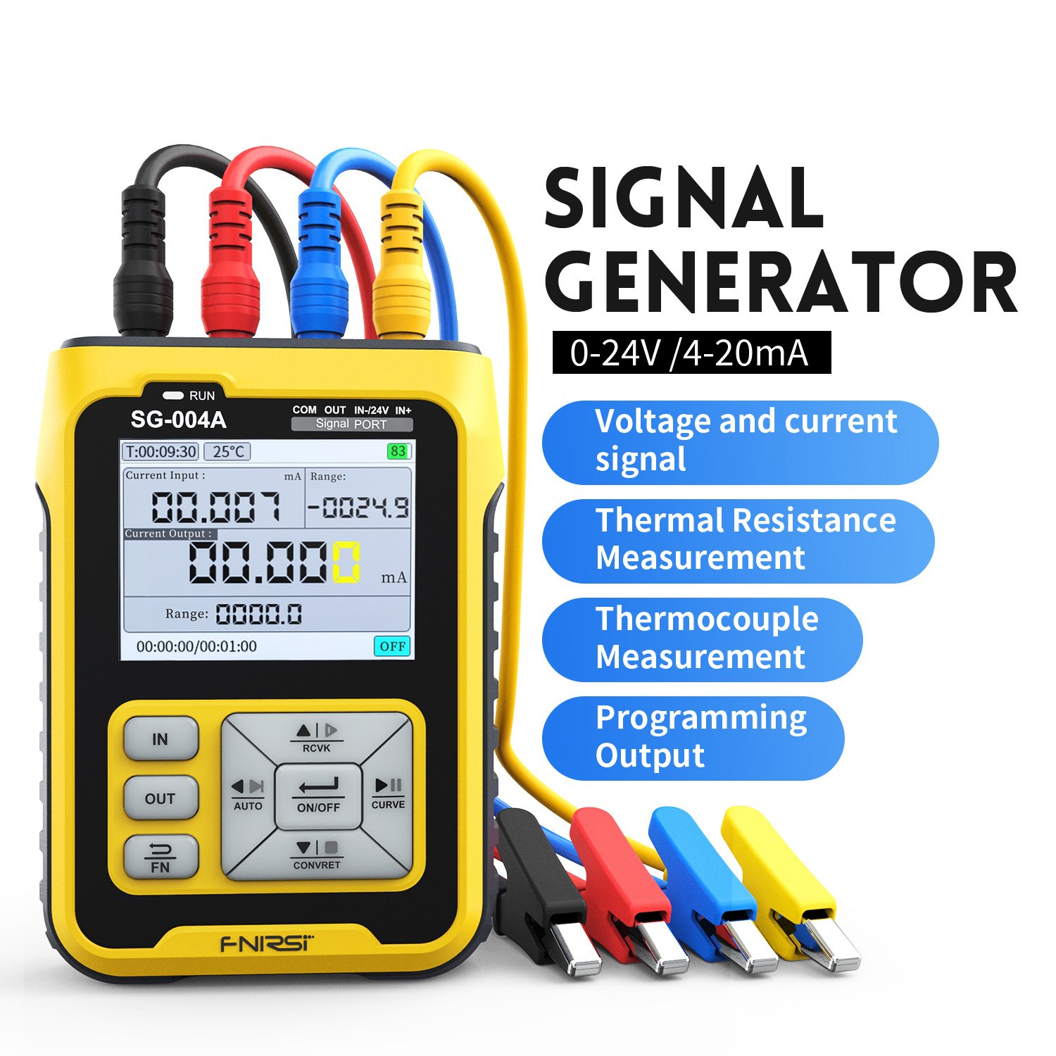FNIRSI SG-004A Multi-function Signal Generator 4-20ma Analog Current Pressure Thermocouple Resistance Process Calibrator SG-004