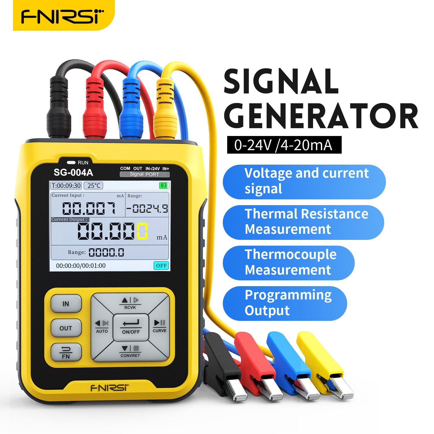FNIRSI SG-004A Multi-function Signal Generator 4-20ma Analog Current Pressure Thermocouple Resistance Process Calibrator SG-004
