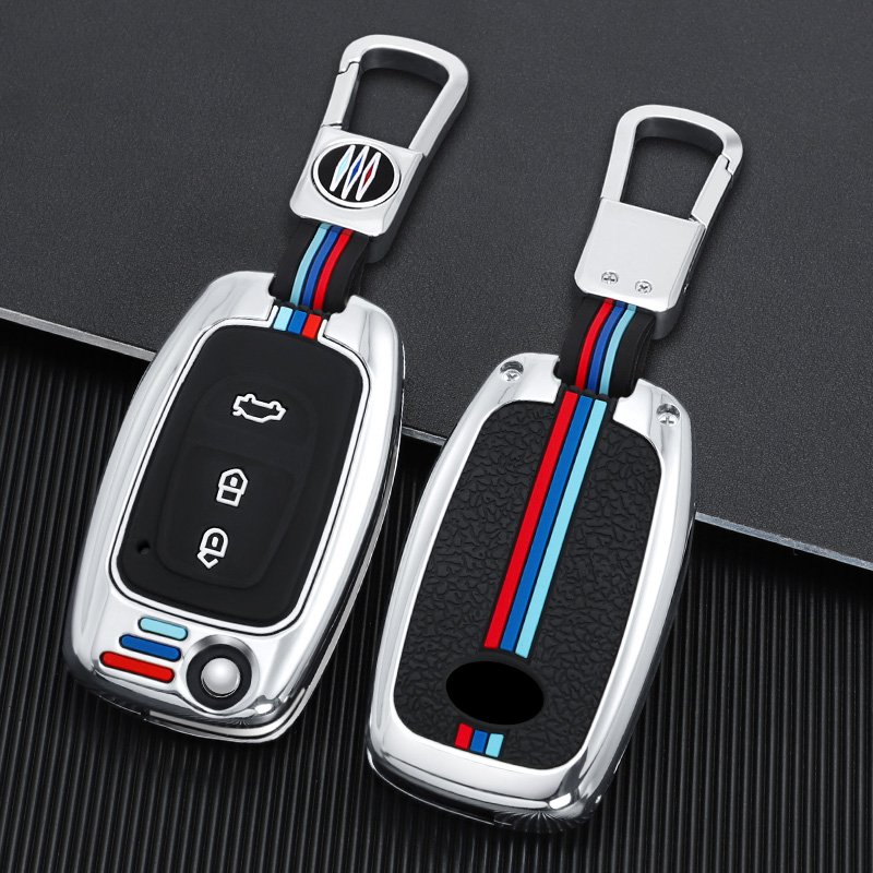 Zinc Alloy Hard Metal Flip Car Key Case Cover Folding Keyless Key Fob Protector Suitable for Southeast