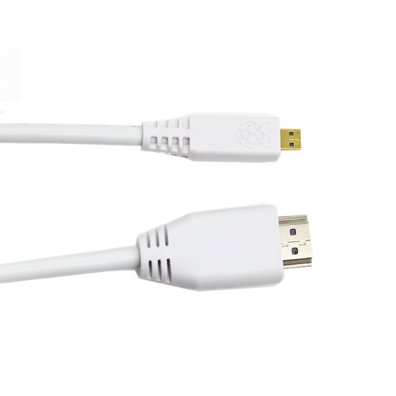 Raspberry Pi 5 Micro Standard Cable HD Video Cable 1M White 4K Ultra-HD Transmission High Quality Green PVC Material